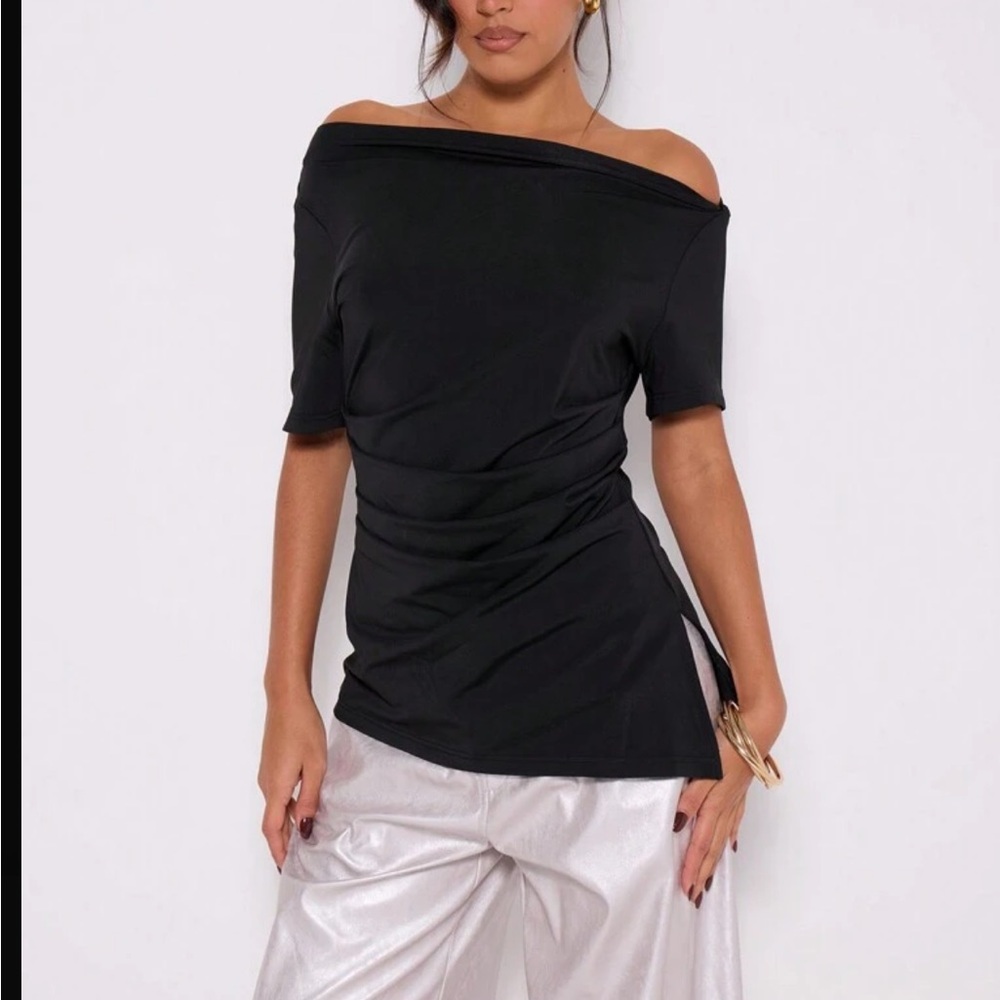 Elegant Black Off-Shoulder Top